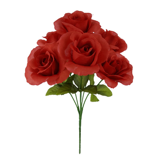 14" Artificial Flower Pick Rose Red Indoor Decoration